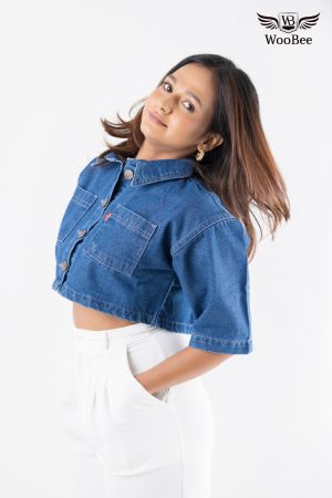 DENIM CROP TOP