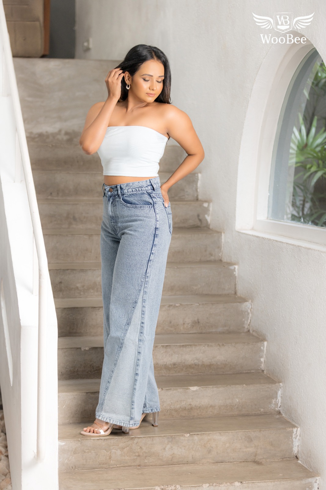 ACID WASHED TWO SHADE JEANS 7 ACID WASHED TWO SHADE JEANS - Image 7