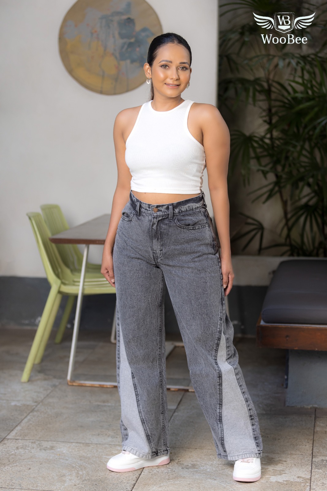 ACID WASHED TWO SHADE JEANS 6 ACID WASHED TWO SHADE JEANS - Image 6