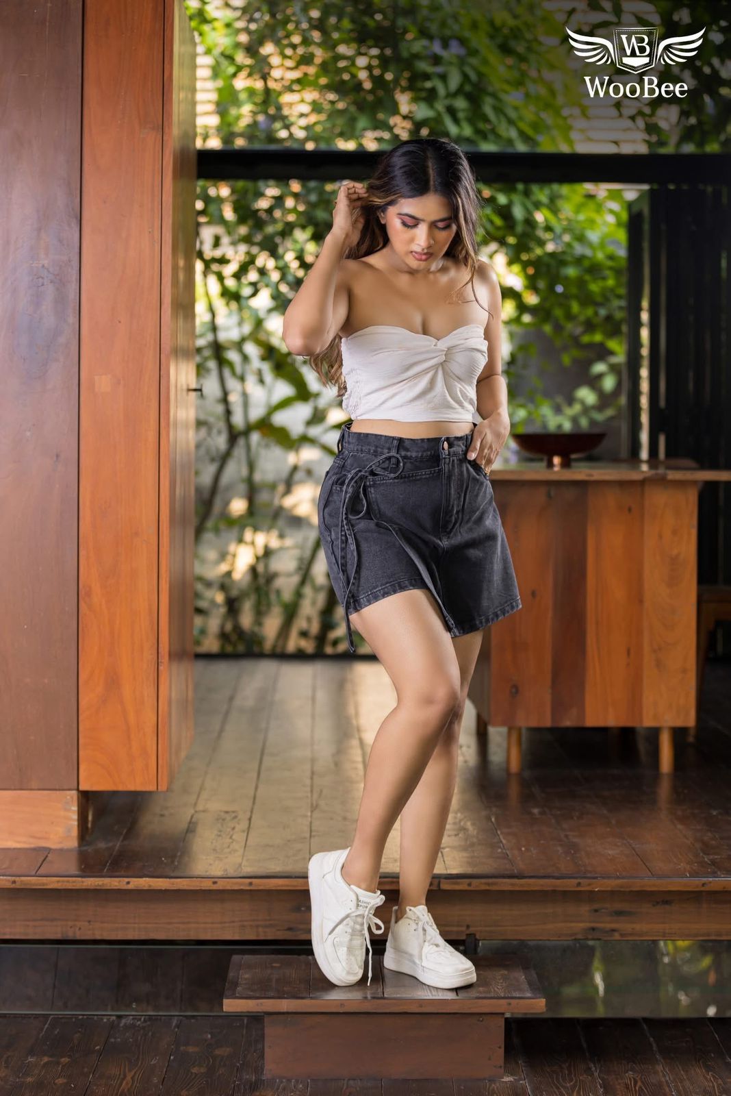 ACID WASHED KNOT SKORT 1 ACID WASHED KNOT SKORT