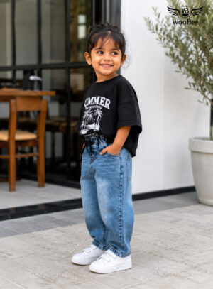 Kids Wide Leg Jeans
